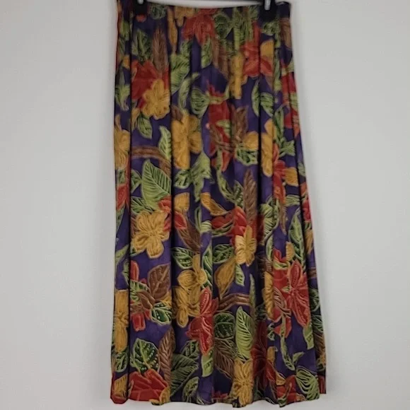 Alfred Dunner Tropical Multicolored Floral Midi Skirt (Read Might be 10/12) 14 - Picture 8 of 9